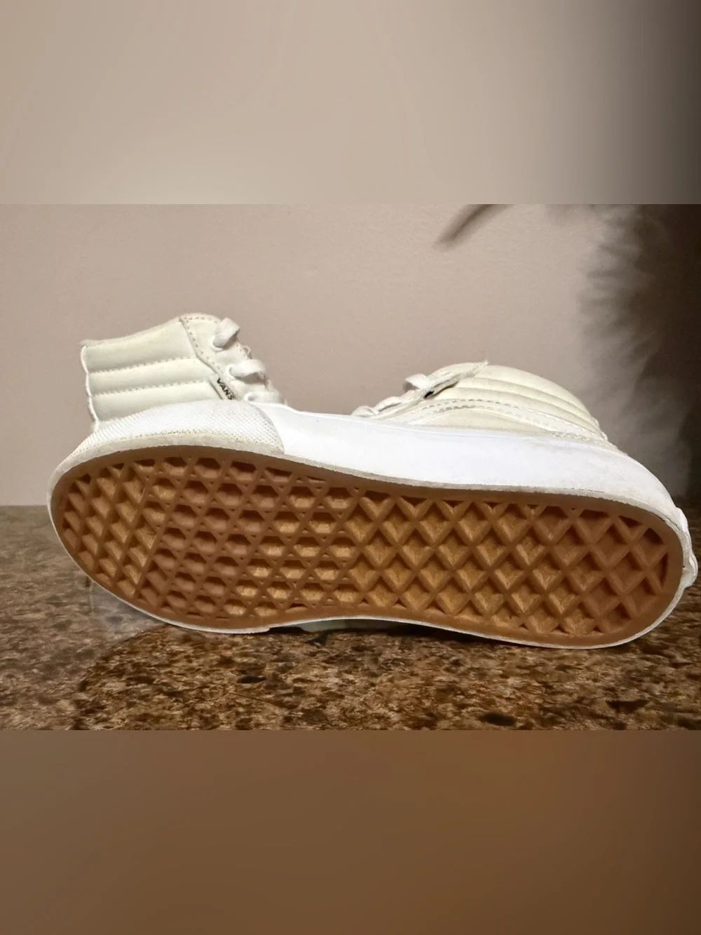 Vans Kids High-Top Canvas Sneakers in White